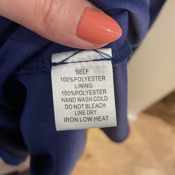 Navy Midi A line Dress - Picture 5 of 5